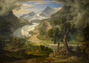 Der Gletscher Grindelwald in den Alpen